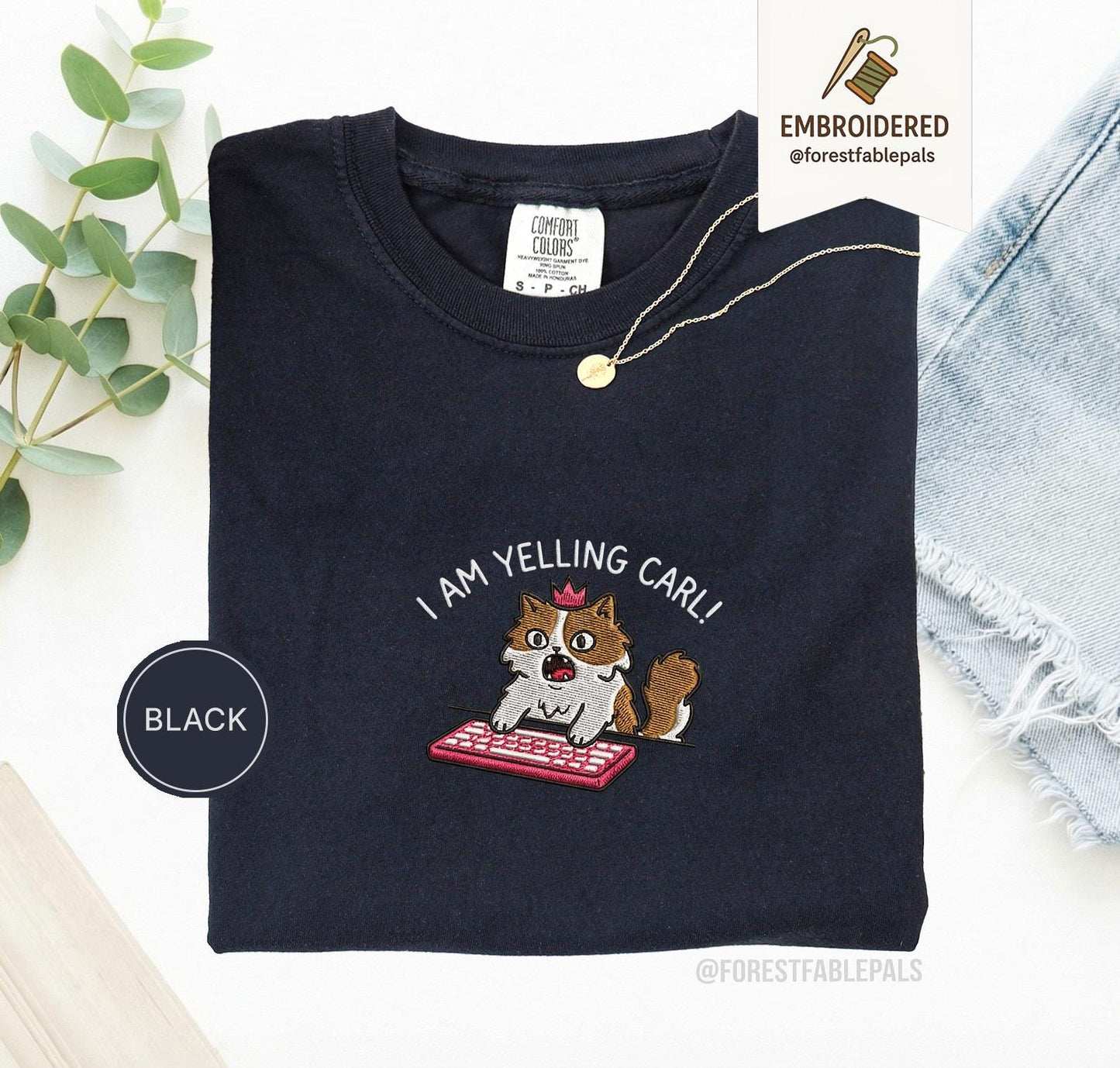 Embroidered I Am Yelling Carl Princess Donut Shirt, Comfort Colors, Dungeon Crawler Carl Merch Tee Shirt, Fantasy Book Reader Tshirt Bookish