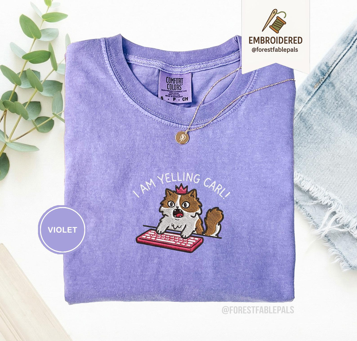 Embroidered I Am Yelling Carl Princess Donut Shirt, Comfort Colors, Dungeon Crawler Carl Merch Tee Shirt, Fantasy Book Reader Tshirt Bookish