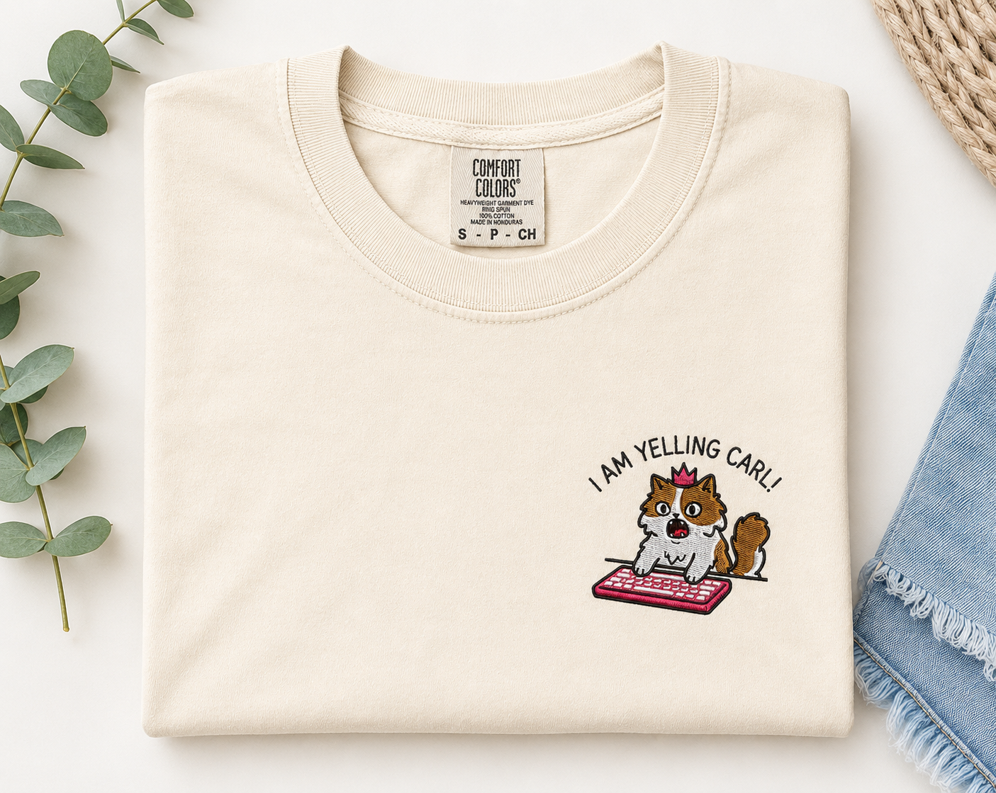 Embroidered I Am Yelling Carl Princess Donut Shirt, Comfort Colors, Dungeon Crawler Carl Merch Tee Shirt, Fantasy Book Reader Tshirt Bookish