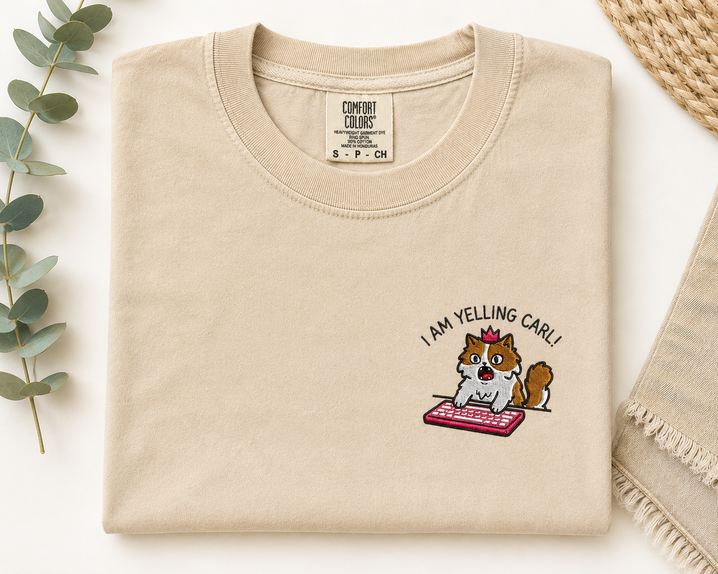 Embroidered I Am Yelling Carl Princess Donut Shirt, Comfort Colors, Dungeon Crawler Carl Merch Tee Shirt, Fantasy Book Reader Tshirt Bookish