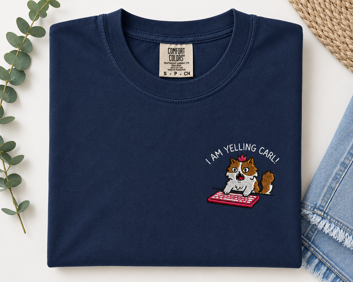 Embroidered I Am Yelling Carl Princess Donut Shirt, Comfort Colors, Dungeon Crawler Carl Merch Tee Shirt, Fantasy Book Reader Tshirt Bookish